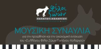 Συναυλία για ενίσχυση του συλλόγου Φίλοι ζώων Παπάγου – Χολαργού Συναυλία για ενίσχυση του συλλόγου Φίλοι ζώων Παπάγου - Χολαργού