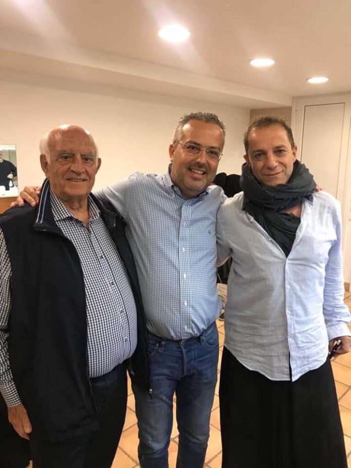 O Ηλίας Αποστολόπουλος παρέα με τον Δημήτρη Λιγνάδη