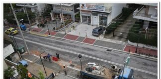 17ης Νοεμβρίου: Γίνετε αποκατάσταση του πεζοδρομίου από την ΕΥΔΑΠ