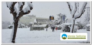 Παπάγου – Χολαργός: Το χιονισμένο δημαρχείο απλά υπέροχο