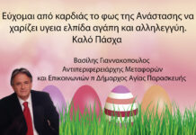Βασίλης Γιαννακόπουλος: Καλή Ανάσταση και Καλό Πάσχα