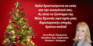 Άννα Μαρία Τσικρικώνη: Καλά Χριστούγεννα σε όλους