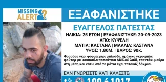 Συναγερμός για την εξαφάνιση 25χρονου στην Κυψέλη