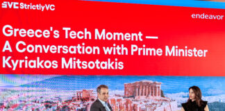 Συζήτηση του Πρωθυπουργού Κυριάκου Μητσοτάκη με τη δημοσιογράφο Connie Loizos