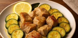 🥘 Λεμονάτο Χοιρινό με Κολοκύθια – Παραδοσιακή Γεύση, Μοναδικό Άρωμα