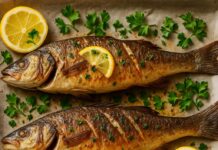 👨🍳”Ψητό Λαβράκι Φούρνου με Αρωματικά & Εσπεριδοειδή”