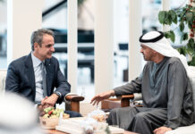 Συνάντηση του Κυριάκου Μητσοτάκη με τον Mohamed bin Zayed Al Nahyan στο Άμπου Ντάμπι
