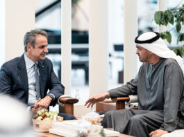 Συνάντηση του Κυριάκου Μητσοτάκη με τον Mohamed bin Zayed Al Nahyan στο Άμπου Ντάμπι