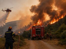 Πύρινος εφιάλτης σε Βοιωτία και Δυτική Αττική: 496 πυροσβέστες στη μάχη