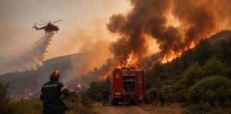 Πύρινος εφιάλτης σε Βοιωτία και Δυτική Αττική: 496 πυροσβέστες στη μάχη