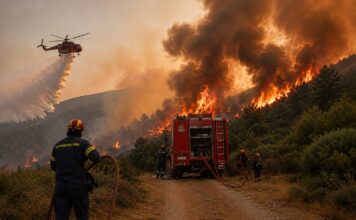 Πύρινος εφιάλτης σε Βοιωτία και Δυτική Αττική: 496 πυροσβέστες στη μάχη