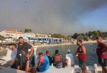 Πυρκαγιά στην περιοχή Σίβηρη στη Χαλκιδική