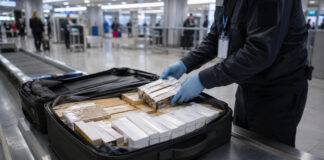 Αεροδρόμιο Αθηνών: 7.889 λαθραία καπνικά προϊόντα σε αποσκευή Έλεγχος ανοικτής αποσκευής με συσκευασίες καπνικών προϊόντων σε χώρο αεροδρομίου