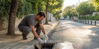 Αγία Παρασκευή: Παρεμβάσεις κατά κουνουπιών σε 844 φρεάτια Συνεργείο δημόσιας υγείας ελέγχει φρεάτιο ομβρίων σε αστική γειτονιά με πράσινο