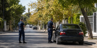 Μαρούσι: Τρεις συλλήψεις μετά από απάτη σε 88χρονο Αστυνομικοί ελέγχουν όχημα σε δεντροφυτεμένο δρόμο του Αμαρουσίου