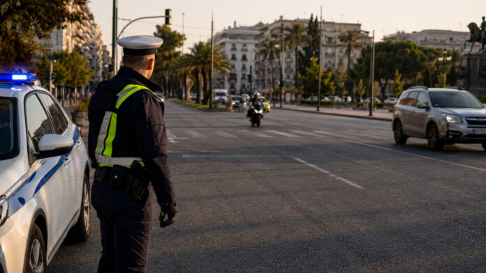 athina-16-paravaseis-kok-20260830-1800-1920x1080-1 Αστυνομικός της Τροχαίας επιτηρεί την κυκλοφορία σε αστική λεωφόρο