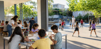 Χαλάνδρι: 2.350 παιδιά στα προγράμματα δημιουργικής απασχόλησης και αθλητισμού Παιδιά συμμετέχουν σε δημιουργικές και αθλητικές δραστηριότητες σε σχολική αυλή