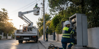 Διακοπές ρεύματος σήμερα σε Κηφισιά, Μαρούσι, Ψυχικό και Χαλάνδρι Συνεργείο ηλεκτρικού δικτύου σε αστικό δρόμο των βορείων προαστίων