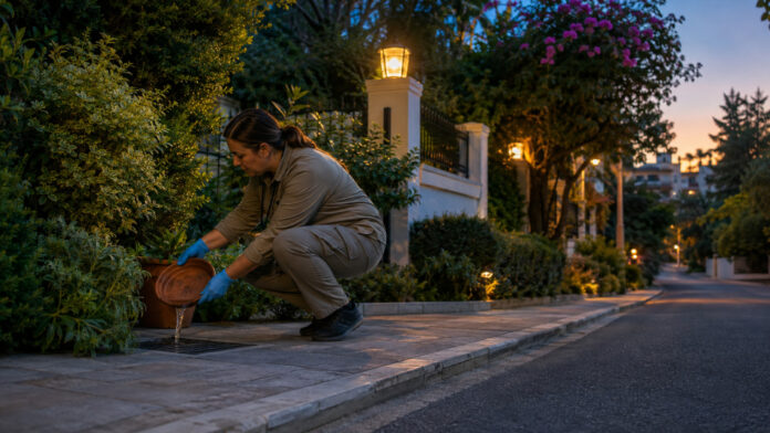 Πρόληψη κουνουπιών σε καταπράσινη αστική γειτονιά