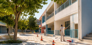 Γαλάτσι: Συντήρηση σε τέσσερα δημοτικά σχολεία πριν από τον Σεπτέμβριο Θερινές εργασίες συντήρησης σε αυλή δημοτικού σχολείου στο Γαλάτσι
