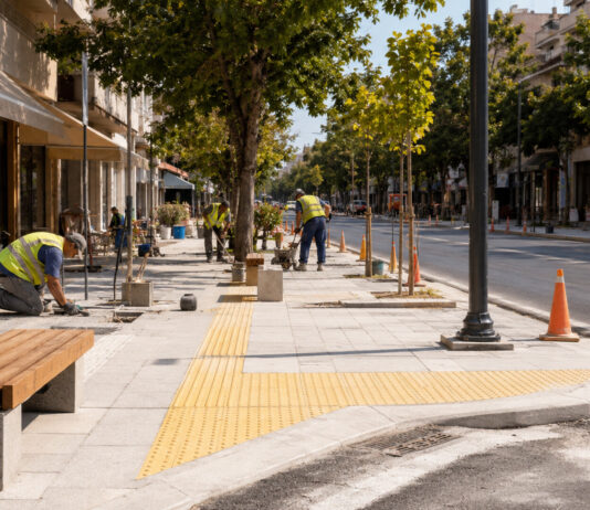 Ηράκλειο Αττικής: Συνεχίζεται η αξιολόγηση των ρυθμίσεων σε Πεύκων και Προφήτη Ηλία Αστική οδός με προσβάσιμο πεζοδρόμιο και οργανωμένη ζώνη εργασιών