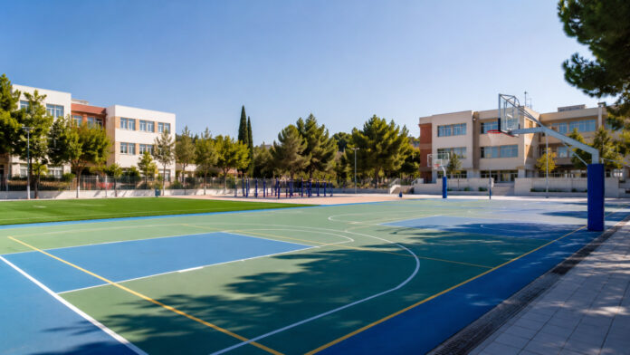 Ανακαινισμένος σχολικός αθλητικός χώρος με νέα δάπεδα και γήπεδα στη Νέα Ερυθραία