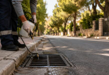 Κηφισιά: Εντατικοί έλεγχοι και προνυμφοκτονίες για τα κουνούπια Εργαζόμενος εφαρμόζει προνυμφοκτονία σε φρεάτιο δρόμου στην Κηφισιά
