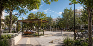 Λυκόβρυση–Πεύκη: Πρόταση ανάπλασης 583.185 ευρώ με πράσινο και προσβασιμότητα Πράσινη προσβάσιμη πλατεία με πέργκολα, καθιστικά και διαδρομές πεζών