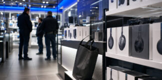 Μεταμόρφωση: Δύο συλλήψεις για 10 κλοπές από καταστήματα τεχνολογίας Τσάντα δίπλα σε προϊόντα και έλεγχος ασφαλείας σε κατάστημα τεχνολογίας