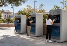 Μεταμόρφωση: Τρία πολυκέντρα ανταποδοτικής ανακύκλωσης σε λειτουργία Πολίτες χρησιμοποιούν σύγχρονα πολυκέντρα ανταποδοτικής ανακύκλωσης