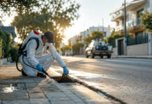 Μεταμόρφωση: Πρώτο κρούσμα Δυτικού Νείλου – Έκτακτοι ψεκασμοί Εργαζόμενος δημόσιας υγείας πραγματοποιεί εφαρμογή καταπολέμησης κουνουπιών σε φρεάτιο