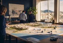 Νέα Ιωνία: Εγκρίθηκε το Στρατηγικό Σχέδιο 2024–2028 Στελέχη εξετάζουν αστικό σχέδιο και μακέτα πόλης σε χώρο σχεδιασμού
