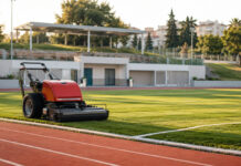 Πεύκη: Συντήρηση χλοοτάπητα και ανακατασκευή χώρων στο Δημοτικό Στάδιο Μηχάνημα συντήρησης σε συνθετικό χλοοτάπητα δημοτικού σταδίου