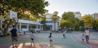 Πεντέλη: Ανοιχτές σχολικές αυλές έως τις 10 Σεπτεμβρίου Παιδιά και οικογένειες σε ανοιχτή σχολική αυλή με γήπεδο μπάσκετ το καλοκαίρι