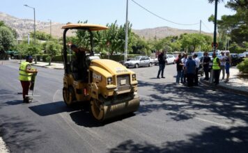Παλαιά Πεντέλη: Σε εξέλιξη εκτεταμένα έργα οδικής ασφάλειας σε πέντε κεντρικούς δρόμους
