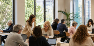 Πεντέλη: Δωρεάν μαθήματα ενηλίκων στο Κέντρο Διά Βίου Μάθησης Ενήλικοι εκπαιδευόμενοι συμμετέχουν σε μάθημα ψηφιακών δεξιοτήτων σε σύγχρονη αίθουσα