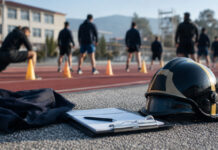 Πυροσβεστική Ακαδημία: Οι ΠΚΕ στις 15–18 Σεπτεμβρίου Υποψήφιοι σε αθλητική προετοιμασία με πυροσβεστικό κράνος και δελτίο εξέτασης