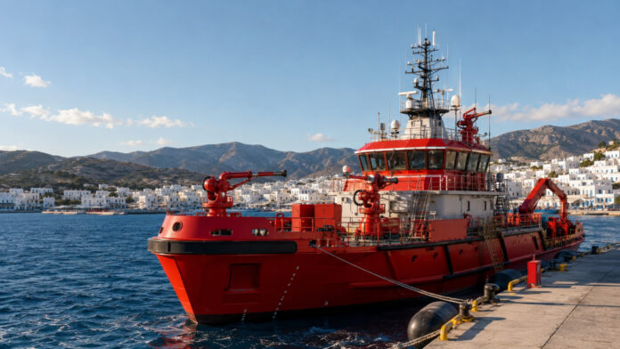 pyrosvestiko-ploigoi-prokiryxi-20260826-1400-1920x1080-1 Πυροσβεστικό πλωτό μέσο σε λιμενικό σταθμό με εξοπλισμό πλοήγησης