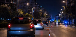 Θεσσαλονίκη: 148 παραβάσεις σε 385 ελέγχους οχημάτων Νυχτερινός τροχονομικός έλεγχος οχημάτων σε αστικό οδικό δίκτυο