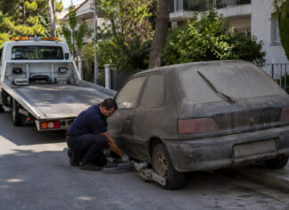 Βριλήσσια: Άλλα δέκα εγκαταλελειμμένα οχήματα απομακρύνθηκαν Απομάκρυνση εγκαταλελειμμένου αυτοκινήτου από δρόμο κατοικημένης περιοχής