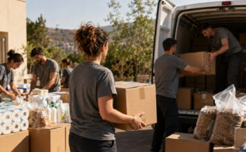Βριλήσσια: Υλικά πρώτης ανάγκης στους πυρόπληκτους της Δυτικής Αττικής Εθελοντές παραδίδουν κιβώτια με είδη πρώτης ανάγκης σε δημοτικό σημείο διανομής