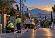 Αγία Παρασκευή: Πεντάωρη διακοπή ρεύματος σε πέντε δρόμους Συνεργείο ηλεκτρικού δικτύου εργάζεται με μέτρα ασφαλείας σε δρόμο της Αγίας Παρασκευής