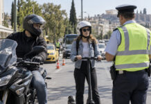 Αττική: 920 παραβάσεις για μη χρήση κράνους σε μία εβδομάδα Οδηγοί μοτοσικλέτας και ηλεκτρικού πατινιού με κράνη σε τροχονομικό έλεγχο στην Αθήνα