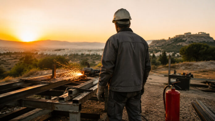 attiki-prostimo-thermes-ergasies-20260901-0630-1920x1080-1 Ελεγχόμενες θερμές εργασίες με διαθέσιμο εξοπλισμό πυρασφάλειας σε υπαίθριο χώρο