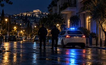 Μεταμόρφωση: Σχολικές τσάντες και είδη σε παιδιά οικογενειών των κοινωνικών δομών Περιπολικό και αστυνομικοί σε νυχτερινό δρόμο της Αθήνας