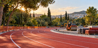 Γαλάτσι: Κλείνει ο στίβος στο Άλσος Βεΐκου για ανακατασκευή Στίβος σε καταπράσινο αστικό πάρκο κατά τη διάρκεια εργασιών ανακατασκευής