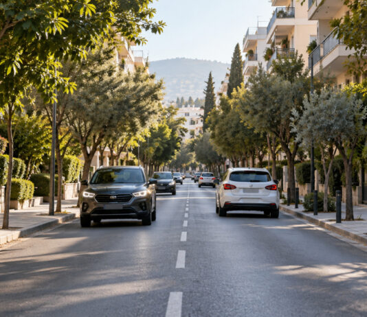 Ηράκλειο Αττικής: Στην ημερήσια διάταξη η αμφιδρόμηση τμήματος της Αλ. Διάκου Δενδροφυτεμένος αστικός δρόμος με οχήματα που κινούνται σε δύο κατευθύνσεις