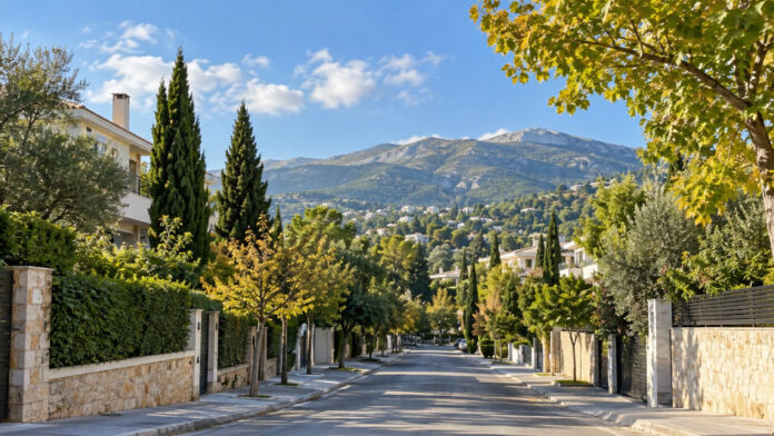 Ηλιοφάνεια με παροδικές νεφώσεις πάνω από καταπράσινη γειτονιά των βορείων προαστίων