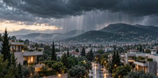 Καιρός στην Αττική 22/9: Κίτρινες προειδοποιήσεις για βροχές και καταιγίδες Βροχή και καταιγίδες πάνω από τις πράσινες γειτονιές των βορείων προαστίων της Αττικής