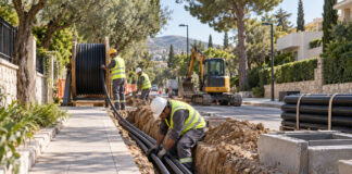 Κηφισιά: Εγκρίθηκε έργο €43,58 εκατ. για υπογείωση δικτύων ρεύματος Τεχνικό συνεργείο εγκαθιστά υπόγειο καλώδιο ηλεκτρικής ενέργειας σε αστικό δρόμο